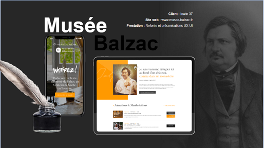 Site du Musée Balzac réalisé sur-mesure par Digitaline