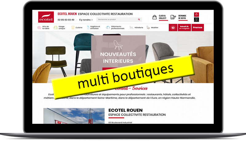 site web multi boutiques - inwin poitiers
