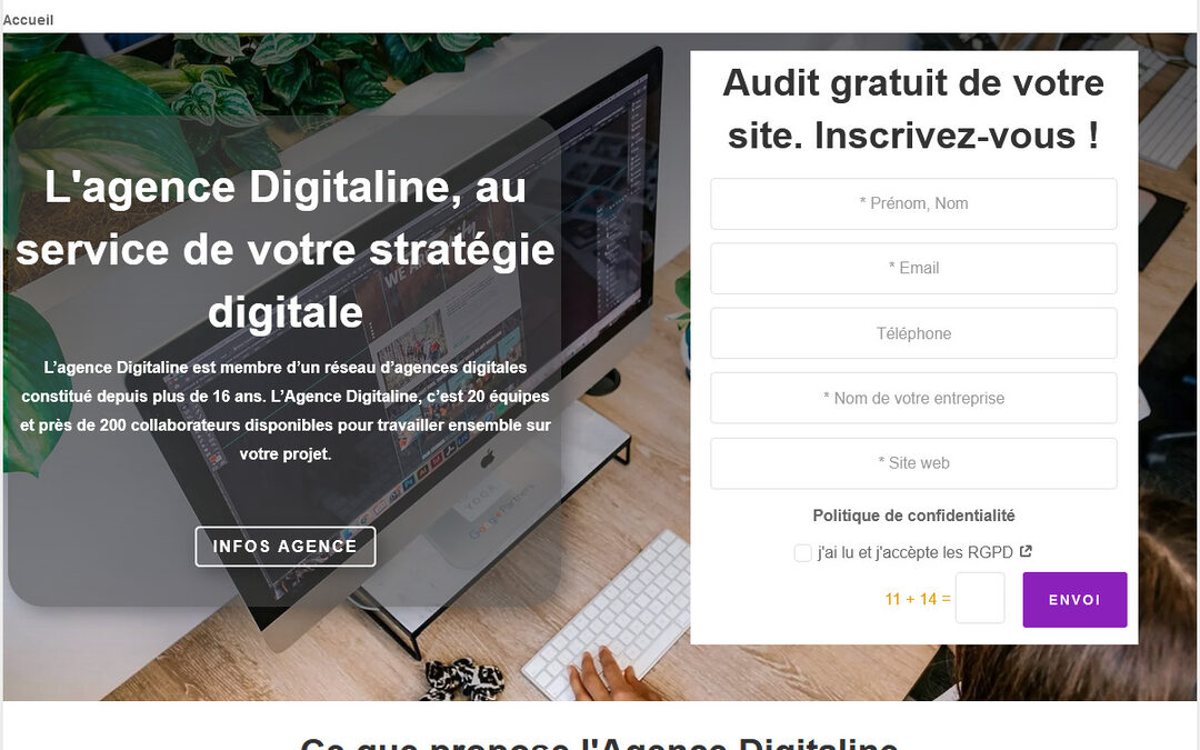 Site Internet de l'Agence Web Digitaline, expert en stratégie digitale des entreprises
