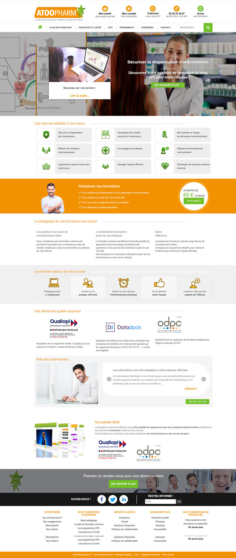 Site e-learning Atoopharm