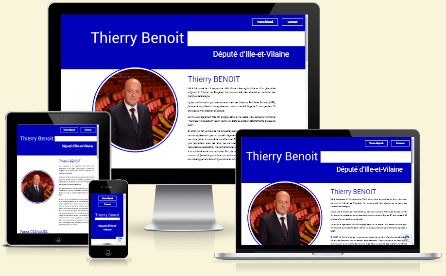 Site Onepage du député Thierry Benoit