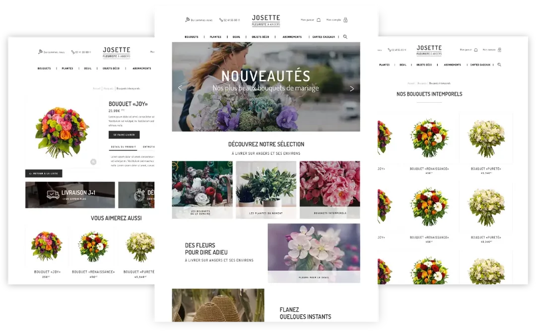 Site internet pour les fleuristes